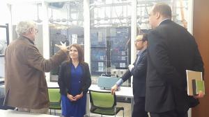 ITI Director David Nicol, Illinois Lt. Governor Evelyn Sanguinetti, ITI Associate Director for Technology Tim Yardley and Policy Director Brian Costin from the Lt. Governor's office.