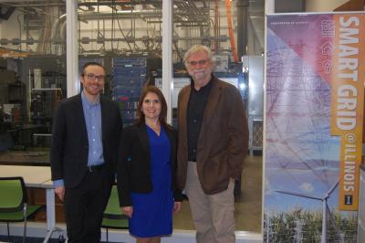 ITI Associate Director for Technology Tim Yardley, Illinois Lt. Governor Evelyn Sanguinetti and ITI Director David Nicol