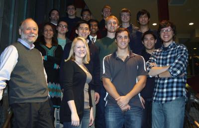 ICSSP students and faculty members gather during the Hacking 101 workshop put on by the students on December 5.