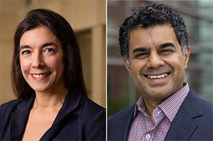 ITI researcher Dolores Albarracin (lelft) and CS professor Hari Sundaram received an NSF RAPID grant to leverage digital social networks to promote and spread healthy behaviors that combat COVID-19.