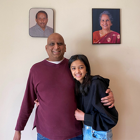 Ravi Dronamraju, pictured here with his daughter Haasini.